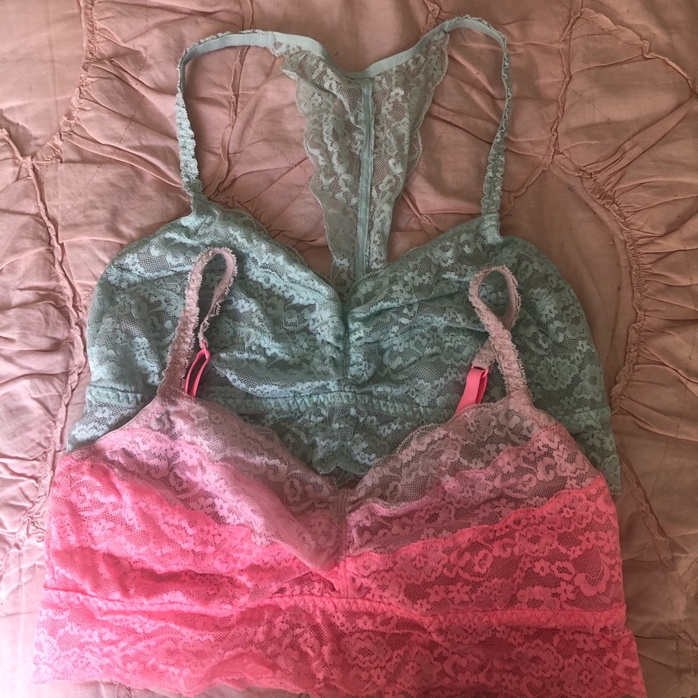 Victoria’s Secret Pink Lace Bralettes